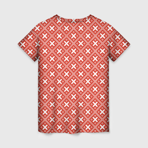 Женская футболка 3D Обережная Вышивка Засеянное Поле, цвет 3D печать - фото 2