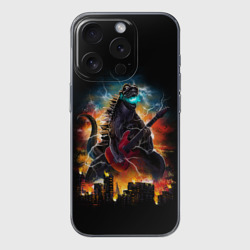 Чехол для iPhone 15 Pro силиконовый с защитой камеры Рокзилла