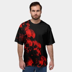 Мужская футболка oversize 3D Черепа свалка - фото 2