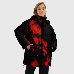Женская зимняя куртка Oversize Черепа свалка - фото 2