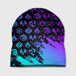 Шапка 3D Genshin neon pattern symbol неон эмблемы