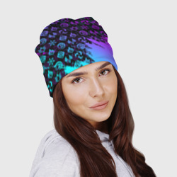 Шапка 3D Genshin neon pattern symbol неон эмблемы - фото 2