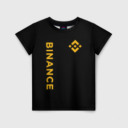 Детская футболка 3D Бинанс лого карбон Binance logo