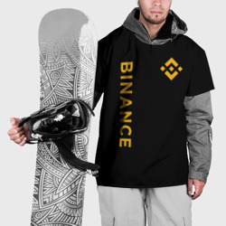 Накидка на куртку 3D Бинанс лого карбон Binance logo