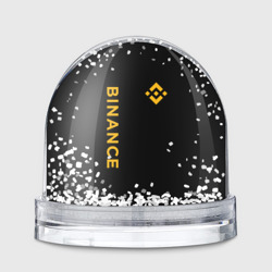 Игрушка Снежный шар Бинанс лого карбон Binance logo