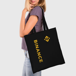 Шоппер 3D Бинанс лого карбон Binance logo - фото 2