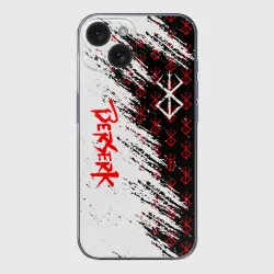 Чехол для iPhone 15 силиконовый с защитой камеры Berserk Anime