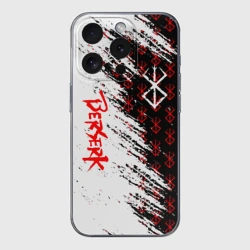 Чехол для iPhone 15 Pro силиконовый с защитой камеры Berserk Anime