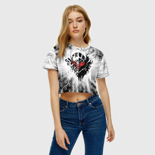 Женская футболка Crop-top 3D Берсерк Berserk, цвет 3D печать - фото 3