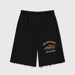 Женские шорты oversize футер хлопок Горы зовут, подарок путешественнику