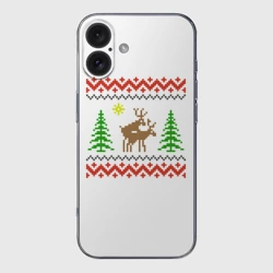 Чехол для iPhone 16 силиконовый с защитой камеры Олени sexy - ugly sweater