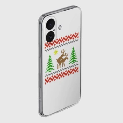 Чехол для iPhone 16 силиконовый с защитой камеры Олени sexy - ugly sweater - фото 2