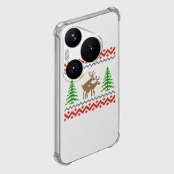 Чехол для Huawei Pura 70 Олени sexy - ugly sweater - фото 2