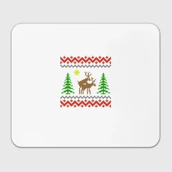 Прямоугольный коврик для мышки Олени sexy - ugly sweater