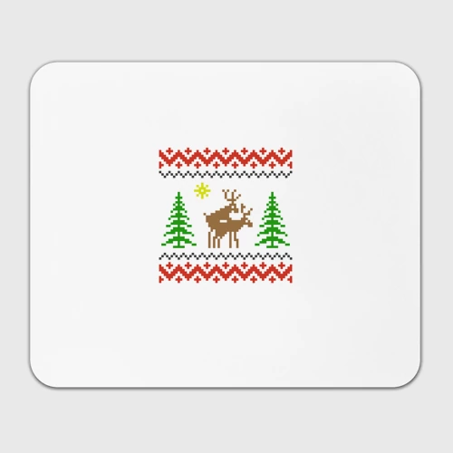 Прямоугольный коврик для мышки Олени sexy - ugly sweater