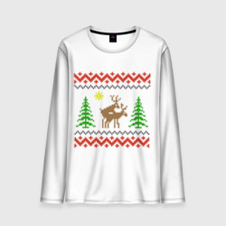 Мужской лонгслив 3D Олени sexy - ugly sweater
