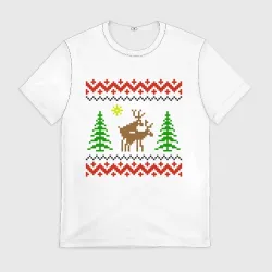 Мужская футболка 3D Олени sexy - ugly sweater