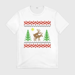 Мужская футболка 3D Олени sexy - ugly sweater