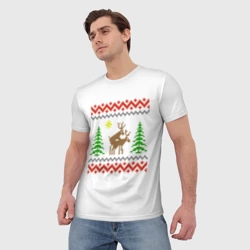 Мужская футболка 3D Олени sexy - ugly sweater - фото 2
