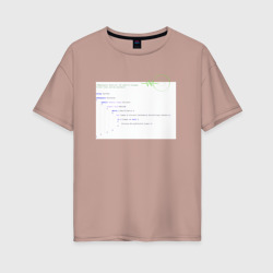 Женская футболка хлопок Oversize Код Создателя - для программиста