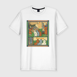 Мужская футболка хлопок Slim Рыбов продаёте Красивое мем в средневековом стиле лубок