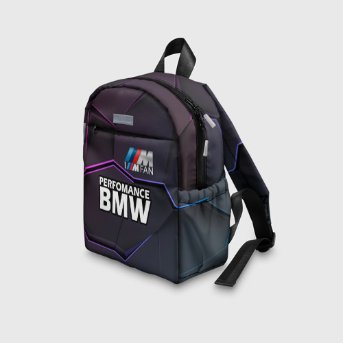 Детский рюкзак 3D с принтом BMW Perfomance, вид сбоку #3