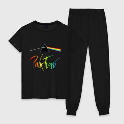 Женская пижама хлопок Pink Floyd color logo