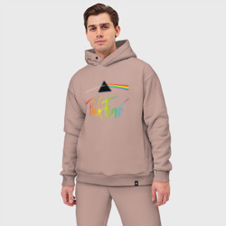 Мужской костюм oversize хлопок Pink Floyd color logo - фото 2