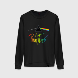 Женский свитшот хлопок Pink Floyd color logo