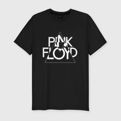 Мужская футболка хлопок Slim Pink Floyd logo Пинк флойд логотип