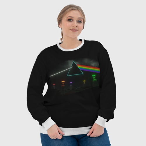 Женский свитшот 3D Пинк флойд Pink Floyd logo, цвет 3D печать - фото 6