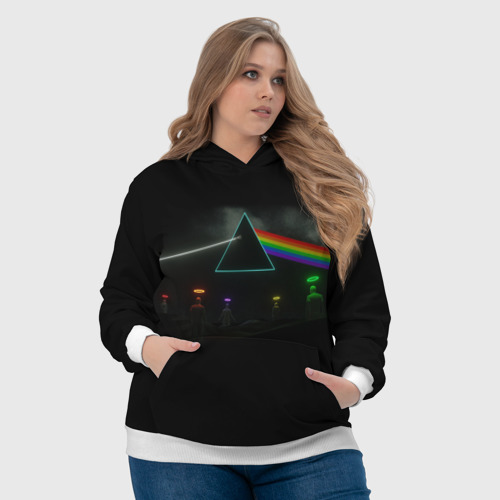 Женская толстовка 3D Пинк флойд Pink Floyd logo, цвет 3D печать - фото 6