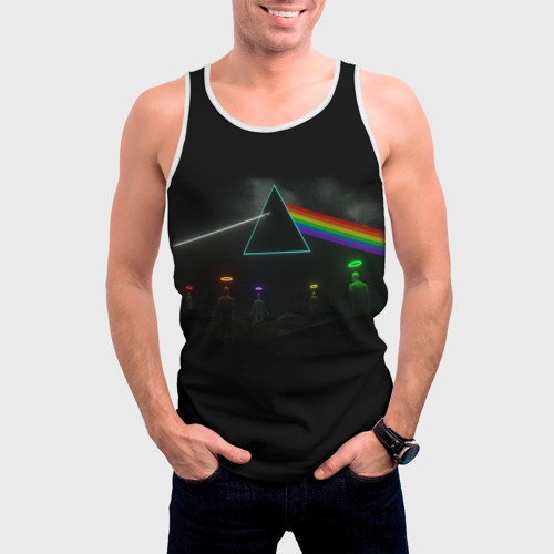 Мужская майка 3D Пинк флойд Pink Floyd logo, цвет 3D печать - фото 3