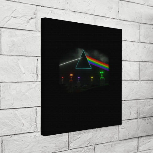 Холст квадратный Пинк флойд Pink Floyd logo, цвет 3D печать - фото 3