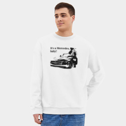 Мужской свитшот oversize без начеса хлопок Это Мерседес, детка! - фото 2