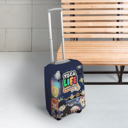 Чехол для чемодана 3D Toka life персонажи - фото 2