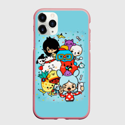 Чехол для iPhone 11 Pro Max матовый Toca Boca Тока бока персонажи из игры