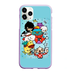 Чехол для iPhone 11 Pro Max матовый Toca Boca Тока бока персонажи из игры