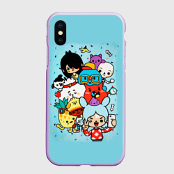 Чехол для iPhone XS Max матовый Toca Boca Тока бока персонажи из игры