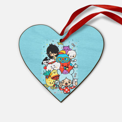 Деревянная игрушка Сердце Toca Boca Тока бока персонажи из игры