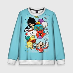 Детский свитшот 3D Toca Boca Тока бока персонажи из игры