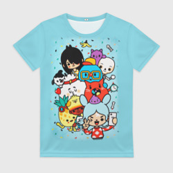 Женская футболка 3D Toca Boca Тока бока персонажи из игры