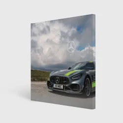 Холст квадратный Mercedes V8 Biturbo Racing Team AMG