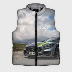 Мужской жилет утепленный 3D Mercedes V8 Biturbo Racing Team AMG