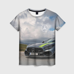 Женская футболка 3D Mercedes V8 Biturbo Racing Team AMG