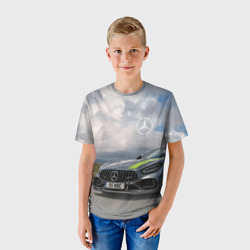 Детская футболка 3D Mercedes V8 Biturbo Racing Team AMG - фото 2