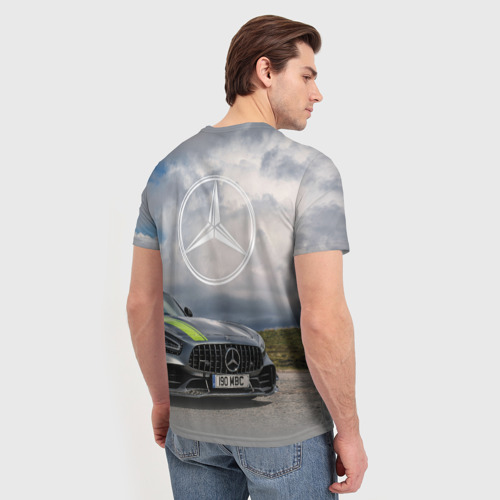 Мужская футболка 3D Mercedes V8 Biturbo Racing Team AMG, цвет 3D печать - фото 4