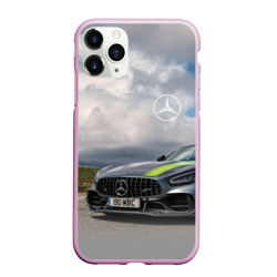 Чехол для iPhone 11 Pro Max матовый Mercedes V8 Biturbo Racing Team AMG