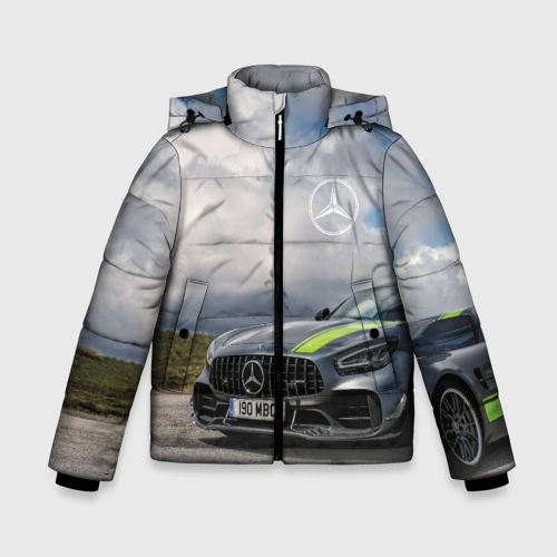 Зимняя куртка для мальчиков 3D Mercedes V8 Biturbo Racing Team AMG