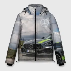 Мужская зимняя куртка 3D Mercedes V8 Biturbo Racing Team AMG